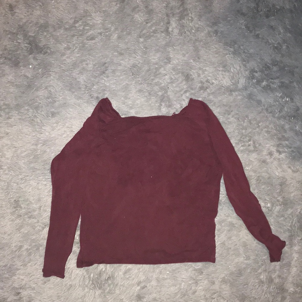 Maroon crop top